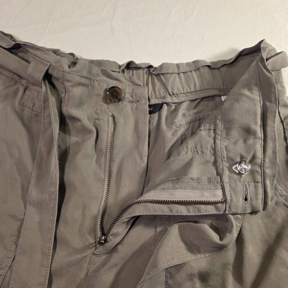 Banana Republic Paperbag Waist Cropped Tapered Leg Pants, Women's Size 12 Petite - Picture 6 of 10